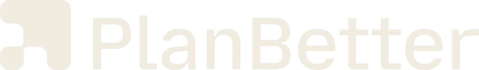 PlanBetter white logo